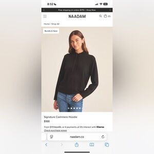 NAADAM Classic Black Cashmere Hoodie